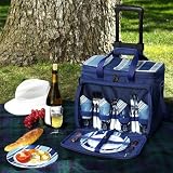 Picnic at Ascot Aegean Picnic Cooler for 4 with Wheels
