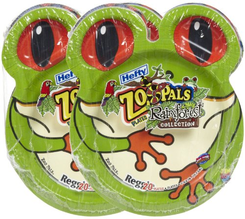 Hefty Zoo Pals Rainforest Collection - 7.375 in - 20 ct - 2 pk