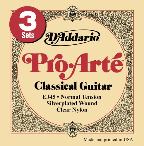 Buy D'Addario Pro Arte EJ45 3-D Silver/Clear Normal Classical Guitar Strings online at Discounted New and Used prices. Delivered to your door with Off-The-Bookshelf.