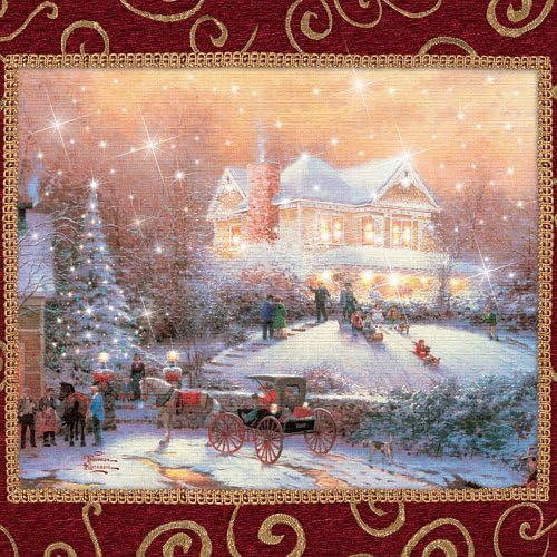 Thomas Kinkade Christmas Tradition Fiber Optic Illuminated Wall Decor by The Bradford Exchange