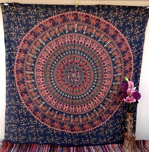 Large Indian Mandala Tapestry Hippie Hippy Wall Hanging Throw Bedspread Dorm Tapestry Decorative Wall Hanging , Picnic Beach Sheet Coverlet