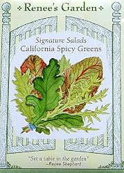 California Spicy Greens Seeds 1200 Seeds