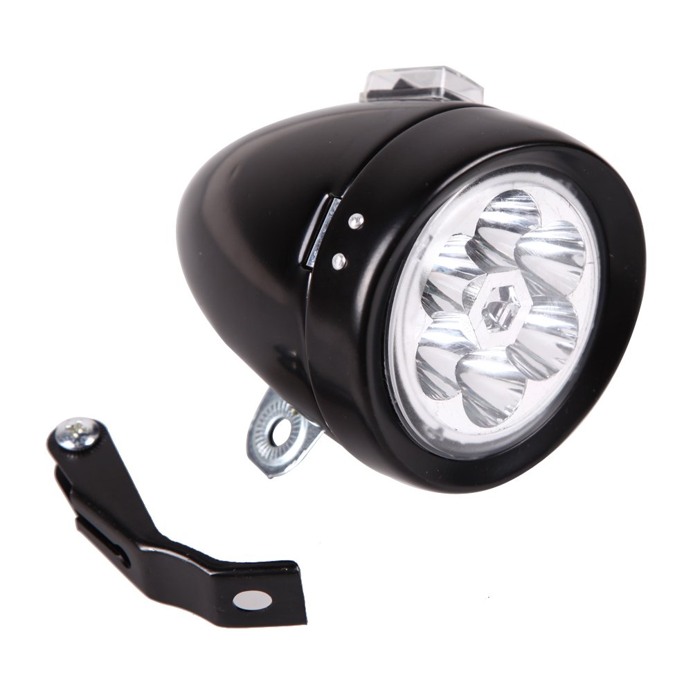 Chinatera Retro Bicycle Headlight Bike Accessory Front Light Bracket Vintage 6 Led