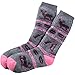 Legendary Whitetails Ladies Lucky Deer Hunting Socks Athletic Heather Grey/Pink One Size