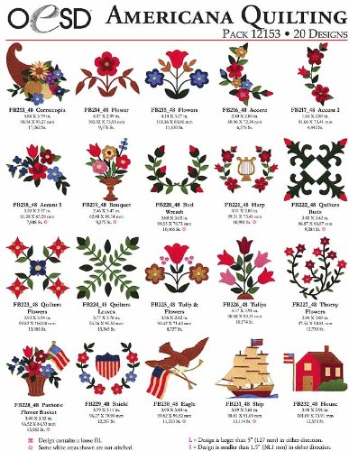 Brother Embroidery Machine Card AMERICANA QUILTING