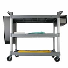 Excellante 40-1/2-Inch by 19-3/4-Inch by 37-7/8-Inch, 3-Tier Bus Cart, Grey