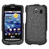 Black Diamante Crystal Bling Case for LG Vortex VS660