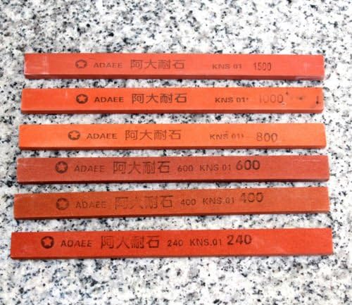 6PCS Knife Sharpener Oilstone Sharpening Stone Hone Grit Whets For Sharpener System