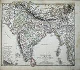 1876 STIELERS MAP INDIA CEYLON SIKKIM MADRAS ANDAMAN