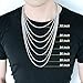 Beauniq Men's Solid Sterling Silver Rhodium Plated 2.60 Millimeters Heavy Franco Chain Necklace