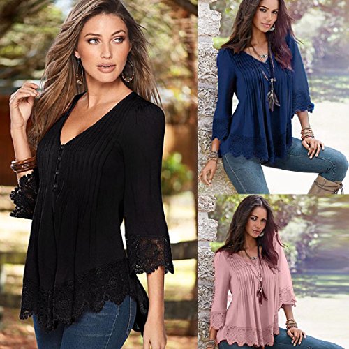 SunWard(TM) Women Lace Crochet Long Sleeve Shirt