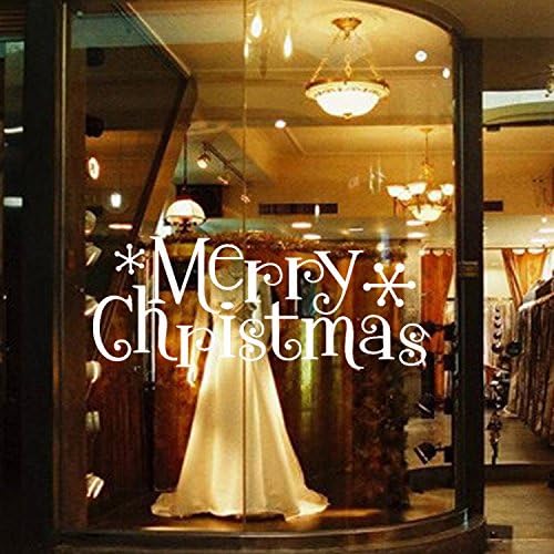 Bonigar white Letter Merry Christmas Tree Wall Sticker Window Decor Vinyl Art Party Socks