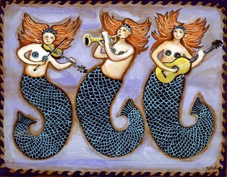 Donna Polivka - Mermaid Mariachis, Size: 16 x 20 Matte Finish