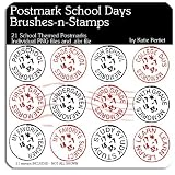 Photoshop Brushes - Postmark School Days Brushes and Stamps