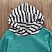Newborn Baby Boy Girl Warm Striped Hoodie T-shirt Pants Outfit Set Kids Clothes