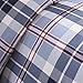 Full Queen Twin Comforter Bed Set Teen Bedding Modern Contemporary Blue Navy Plaid Bedspread Update Bedroom Decor (FULL/QUEEN)