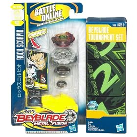 Beyblade Metal Fusion - Tournament Set - ROCK SCORPIO + Trousse de rangement pour 3 toupies