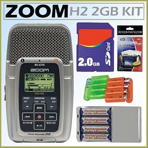 Samson Zoom H2 Handy Portable Stereo Recorder + 2GB Accessory Kit