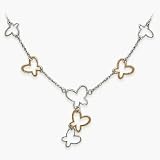 Genuine Sterling Silver & Gold Plated Butterfly Necklace