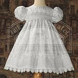 Baby Girl White Silk Dupioni Lace Classic Baby Dress 3M