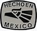 Mens WHITE/BLACK HECHO EN MEXICO Punk Rock Metal Belt Buckle