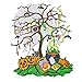 ID 0871 Halloween Night Scene Patch Trick Or Treat Embroidered Iron On Applique