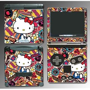 Cute Hello Kitty Princess Pink World Skin #8 Nintendo GBA SP Gameboy Advance