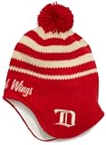NHL Men's Team Classics Dog-Earred Knit Hat With Pom (Detroit Red Wings, One Size Fits All)