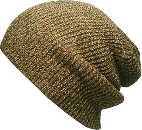 Kbw-10 olv heather slouchy beanie skull cap hat