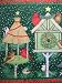 Wilmington Christmas All Spruced Up Birdhouse Stripe Fabric By the Yard