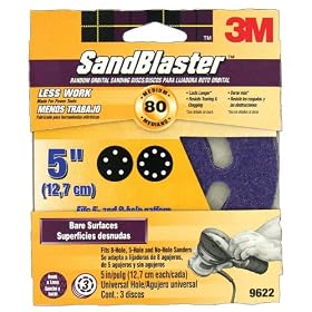 3M 9622 SandBlaster 5-Inch 80 Grit Sanding Disc by 3M