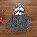 AMA(TM) 2PCS Baby Girl Boy Striped Hoodie Tops+Pants Outfits Clothes Set