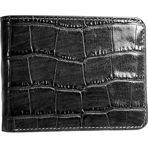Buy Jack Georges Croco Bi-Fold Mens Wallet Mens Wallets, Black by Jack Georges