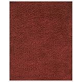 Anji Mountain Bamboo Chairmat and Rug Co. 5-Foot-by-8-Foot Silky Shag Area Rug, Crimson by 