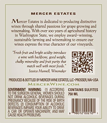 2013 Mercer Estates Chardonnay 750 mL