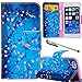 For iPhone 6 Plus /6S Plus (5.5''), Urvoix(TM) Wintersweet Blue Wallet Leather Case Cover [Picture w/ Card Holder] [Magnetic Stand] for 5.5-inch iPhone 6PLUS / 6SPLUS (NOT fit iPhone6)