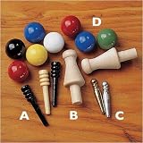 Package of 10 Wood Game Pegs