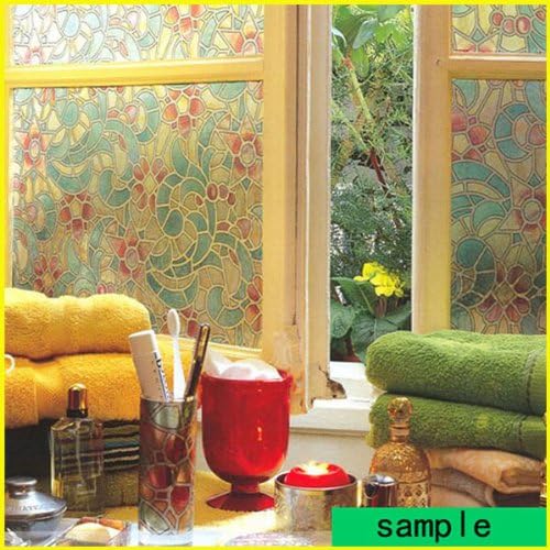 7ft Decorative Privacy Window Film Treatments Privacy Stained #001
