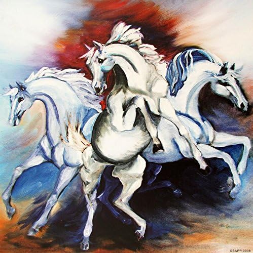 Horses (Stampede) / Running Horses Poster (Size: 12x12 inch Unframed)