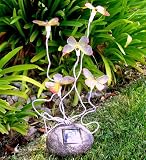 Solar Powered Butterflies with 5 Blinking LEDs Garden Solar Light
