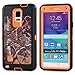 Kecko Heavy Duty Defender Series Scratch Resistant Military Grade Full Body Armor Protective Rugged Silicon Camouflage Case Cover with Built-in Screen Protector for Samsung Galaxy Note 4 - Xtra Orange