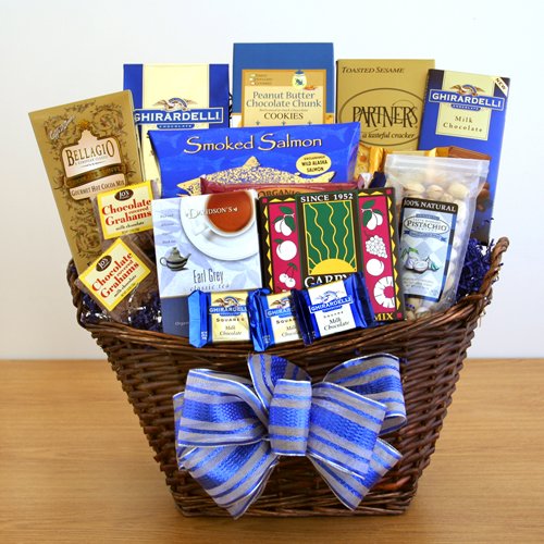 True Blue Kosher Gourmet Snack Food Basket Hunakkah Holiday Gift Idea