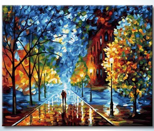 Diyoilpaintings Paintworks Paint By Number, the Glowing Night