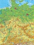 Deutschlandkarte geographisch + politisch, 500 Teile Puzzle - 