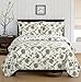 Carrie Full / Queen Size, Over-Sized Coverlet 3pc set, Luxury Microfiber Printed Quilt by Royal Hotel