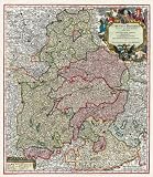 Historische Landkarte: Bayern 1741 - Oberbayern und Niederbayern mit der Oberpfalz und dem Erzstift Salzburg