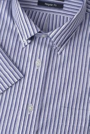Pure Cotton Quick Iron Edge Striped Oxford Shirt