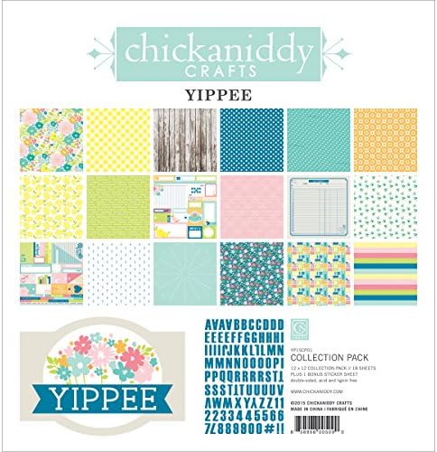 Chickaniddy Crafts Yippee Collection Decorative Paper Pack, 12 by 12"