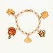 Cincinnati Bengals Gold Tone NFL Charm Bracelet