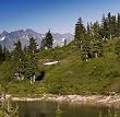 Peaceful Bagley Lakes Scene in Washington's Northern Cascades - Sumptuous 16x20 Photographic Print by Brendan Reals